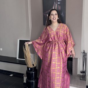 ELEGANT ROSE ΜΕ GOLD ΛΕΠΤΟΜΕΡΕΙΕΣ MAXI ΦΟΡΕΜΑ