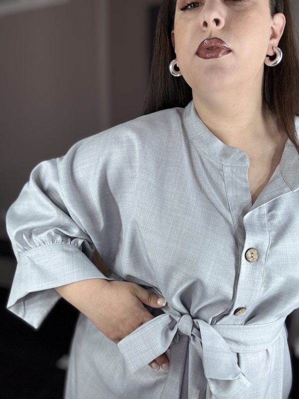 ΦΟΡΕΜΑ 100% VISCOSE ΜΕ ΔΥΟ ΚΟΥΜΠΙΑ 4 ΑΠΟΧΡΩΣΕΙΣ - Image 4