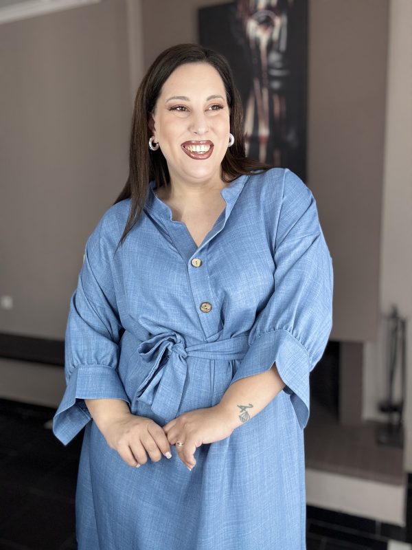ΦΟΡΕΜΑ 100% VISCOSE ΜΕ ΔΥΟ ΚΟΥΜΠΙΑ 4 ΑΠΟΧΡΩΣΕΙΣ - Image 2