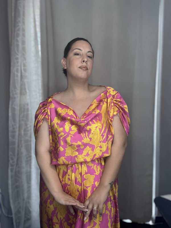 SATEN MAXI MAGENTA GOLD - Image 3