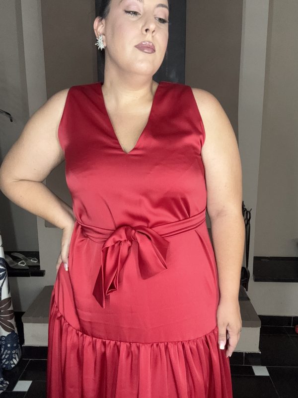 ΚΟΚΚΙΝΟ SATINÈ DRESS - Image 3